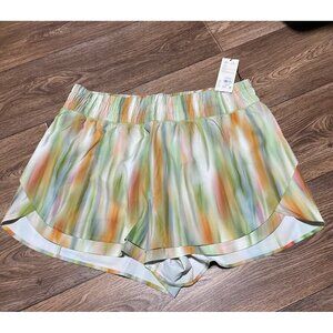 Calia Step Up Shorts Womens Size 1X Relaxed Fit High Rise Filtered Floral Multi